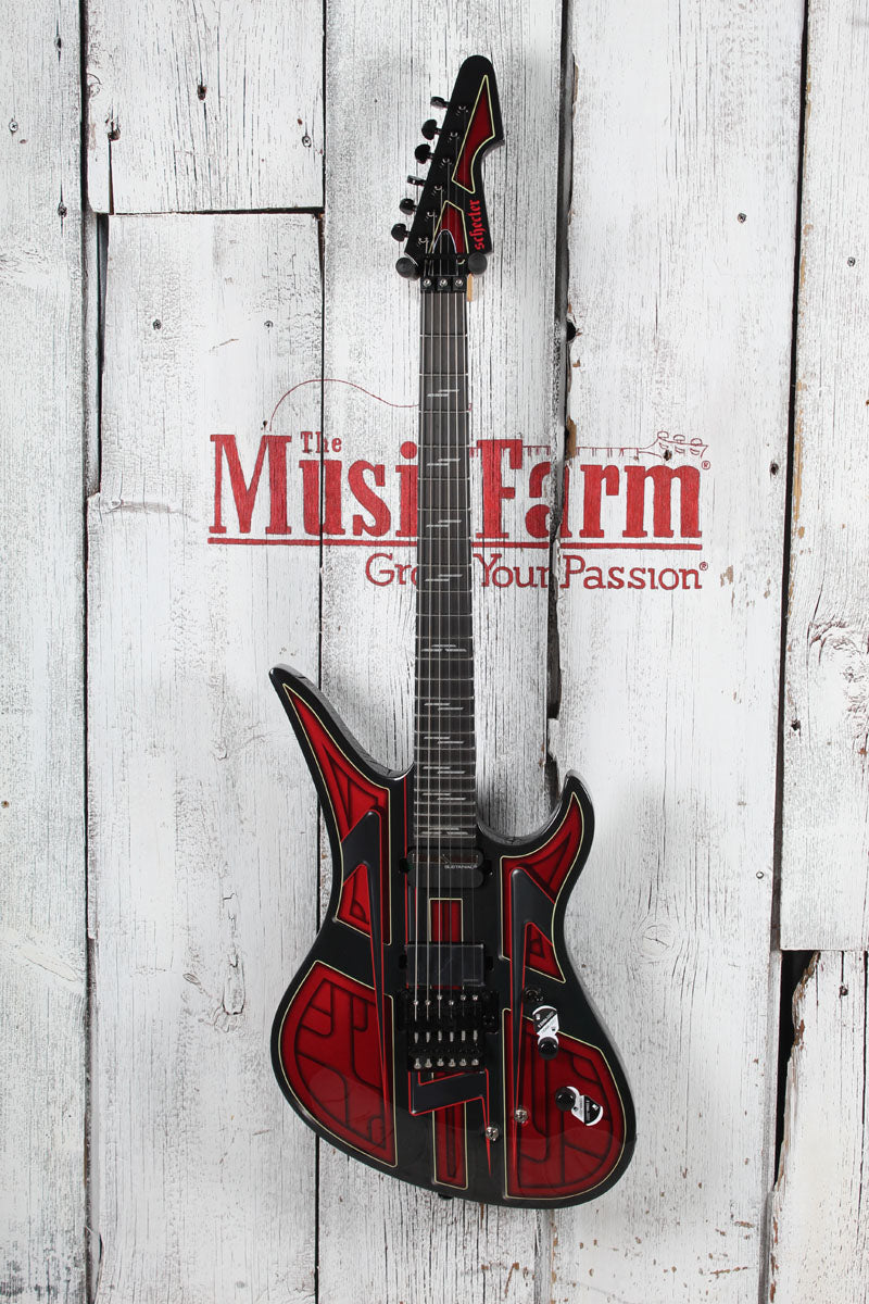 Schecter FR-S Przym Vespid Solid Body Electric Guitar Metallic Red Finish Secondary image