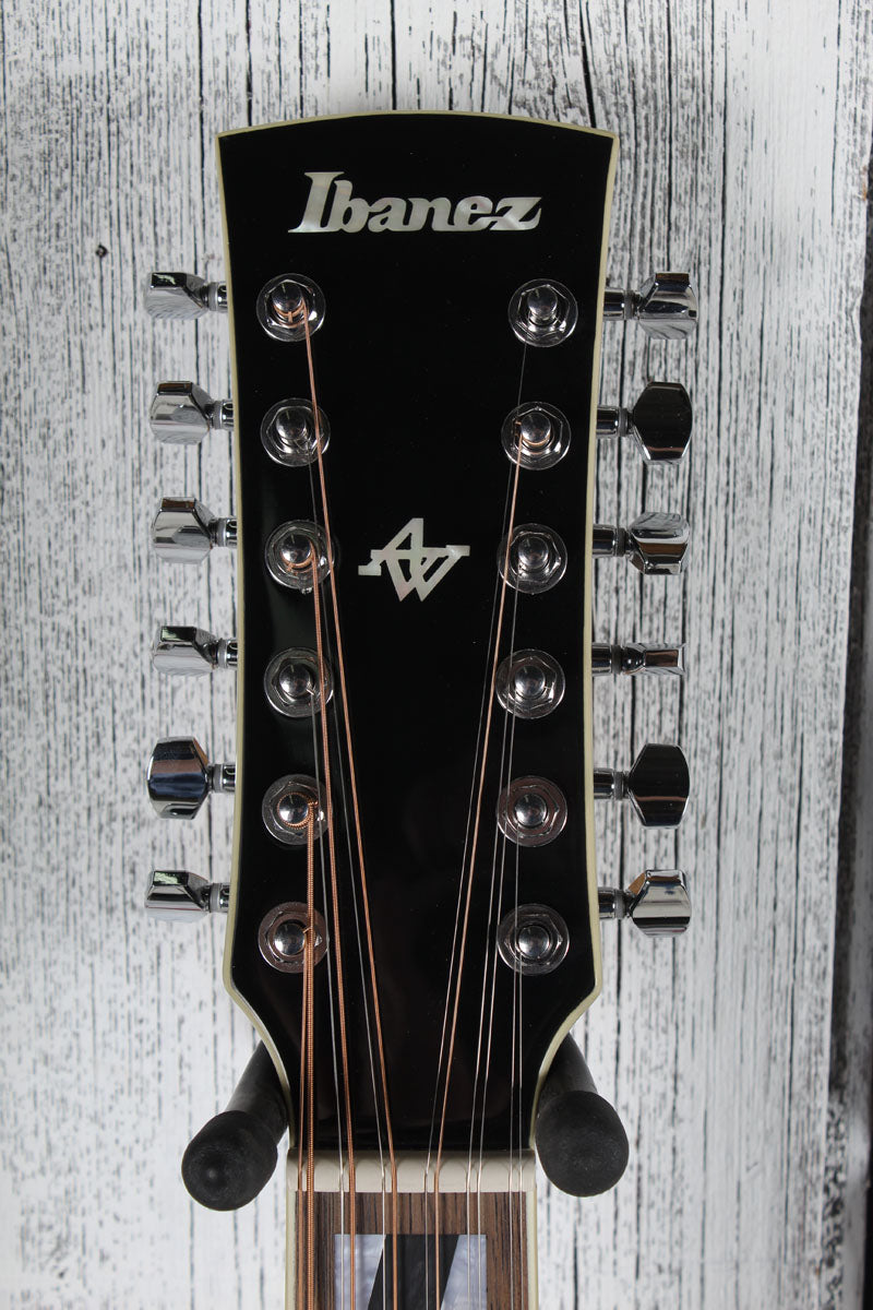 Ibanez AJ7012M1E Jumbo 12 String Acoustic Electric Guitar Black High Gloss