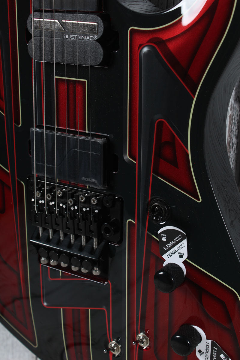 Schecter FR-S Przym Vespid Solid Body Electric Guitar Metallic Red Finish