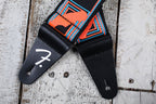 Fender Neon Monogrammed Strap 2 Inch Guitar Strap Blue and Orange