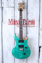 Load image into Gallery viewer, PRS SE Custom 24 Electric Guitar Flame Maple Top Turquoise Finish with Gig Bag