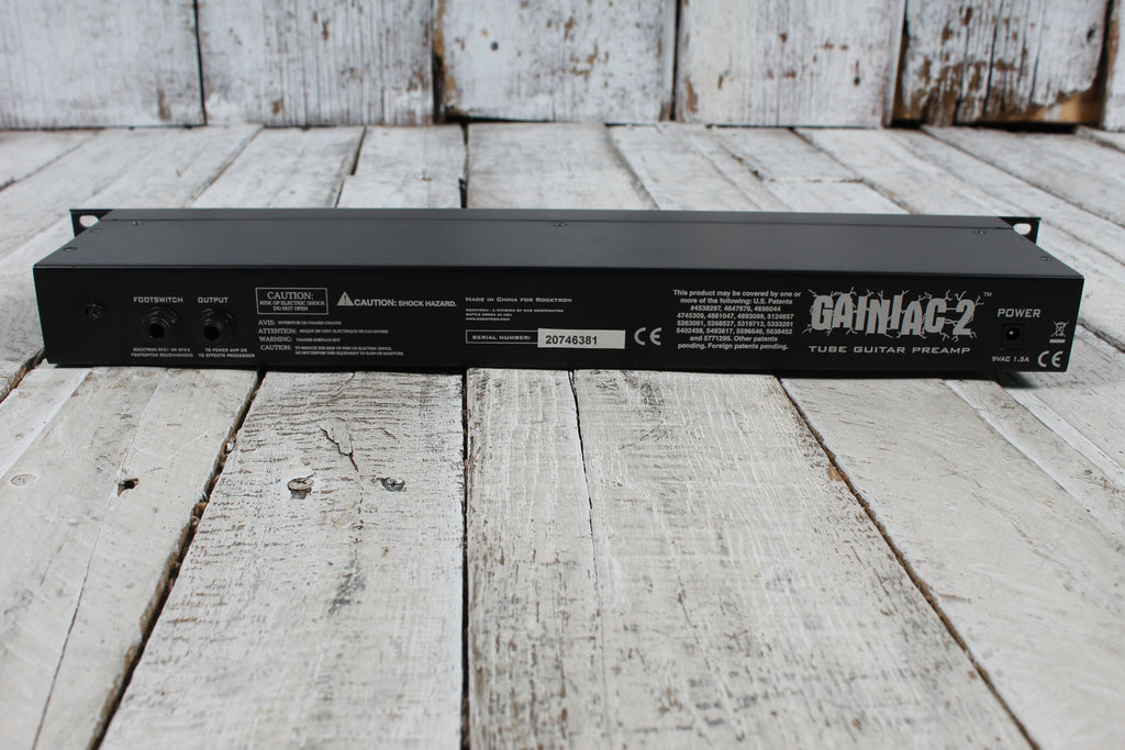 Rocktron Gainiac 2 Electric Guitar Preamp Tube Guitar Rack Mount Guitar Preamp