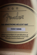 Load image into Gallery viewer, Fender Tim Armstrong Hellcat Concert Acoustic Electric Guitar Natural Satin