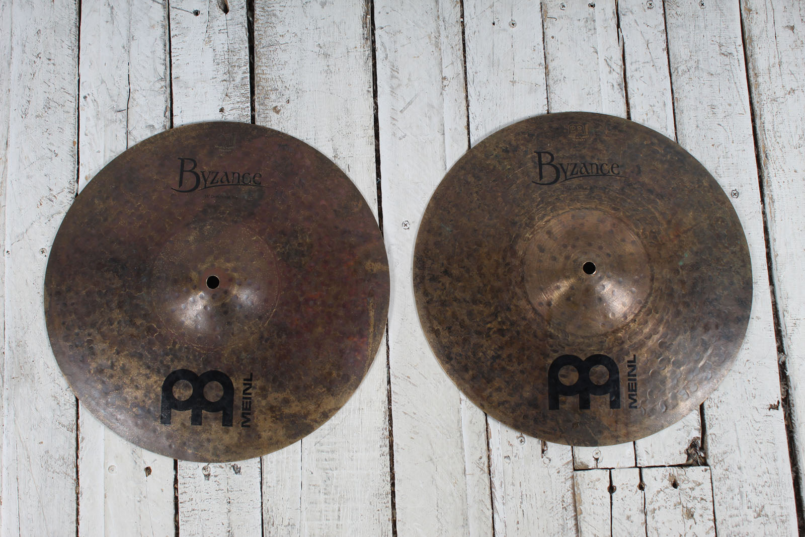 Meinl Byzance Dark 14 Inch Hi-Hat Cymbal Pair 14" Hi Hat Drum Cymbals Main image