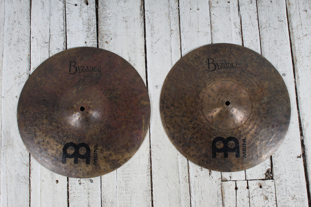 Meinl Byzance Dark 14 Inch Hi-Hat Cymbal Pair 14" Hi Hat Drum Cymbals