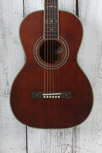 Washburn R310K Victorian Parlor Acoustic Guitar Natural Antique Matte w Gig Bag
