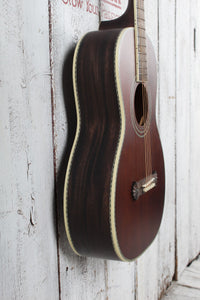 Washburn R310K Victorian Parlor Acoustic Guitar Natural Antique Matte w Gig Bag