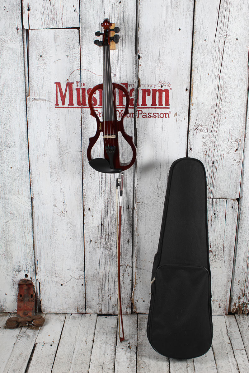 Barcelena Electric Violin 4/4 Electric Violin with Lite Leer Case