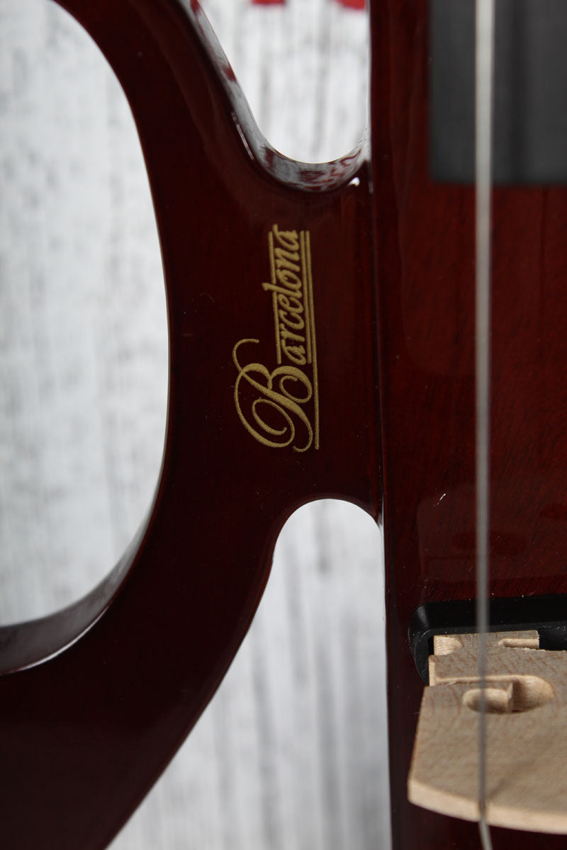 Barcelena Electric Violin 4/4 Electric Violin with Lite Leer Case