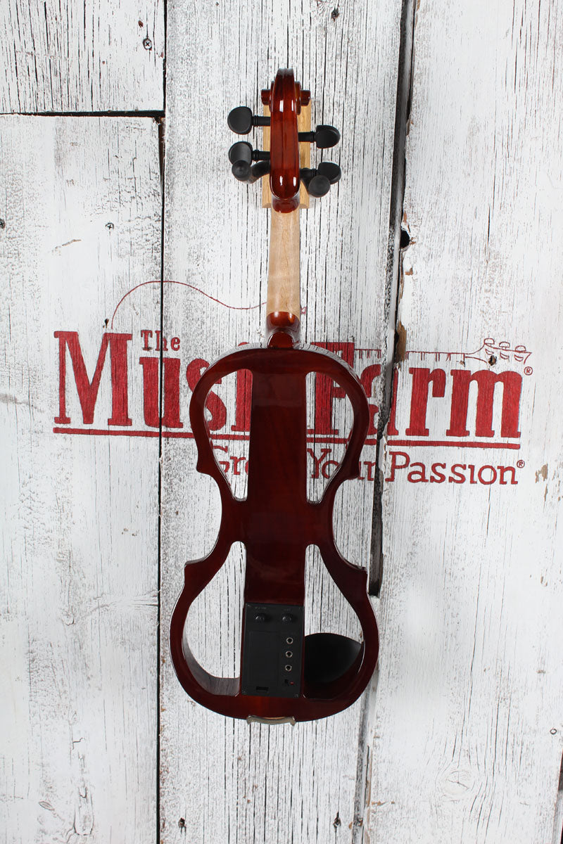 Barcelena Electric Violin 4/4 Electric Violin with Lite Leer Case