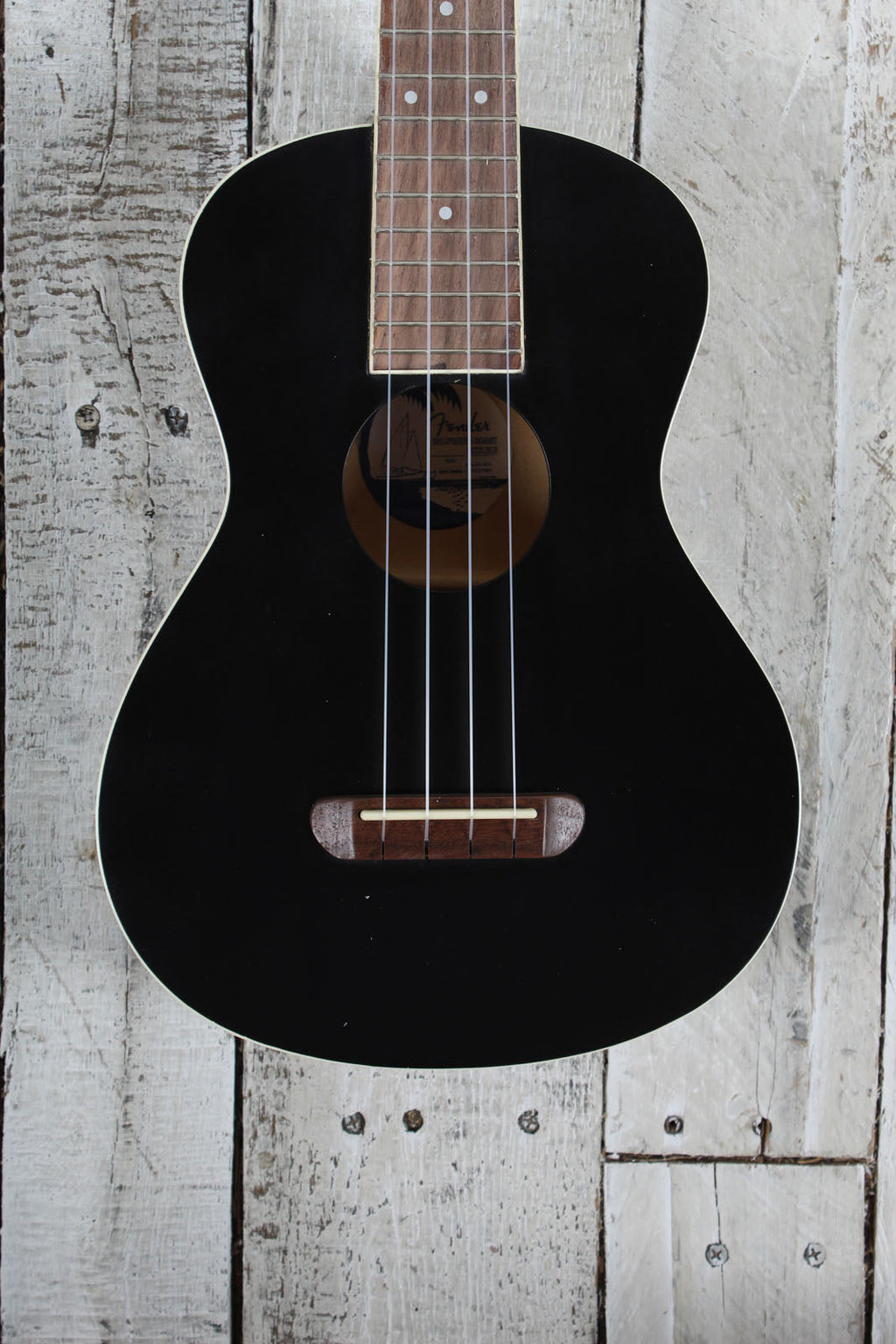 Fender California Coast Avalon Tenor Ukulele Black Finish Tenor Uke