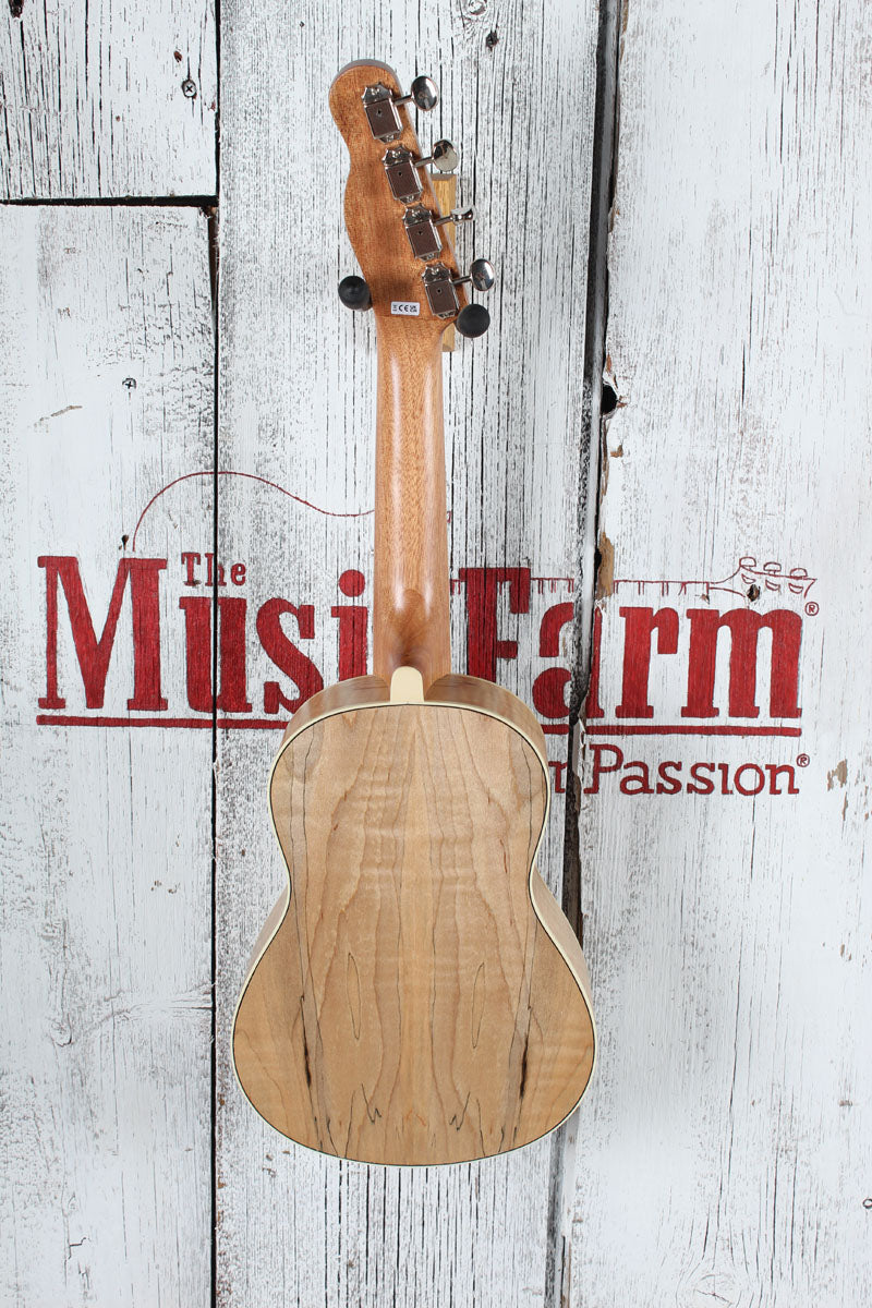 Fender California Coast Zuma Exotic Concert Ukulele Natural Spalted Maple Finish