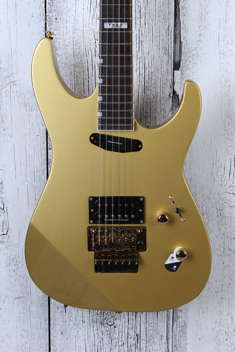 ESP LTD '87 Series Mirage Deluxe '87 Solid Body Electric Guitar Metallic Gold Main image