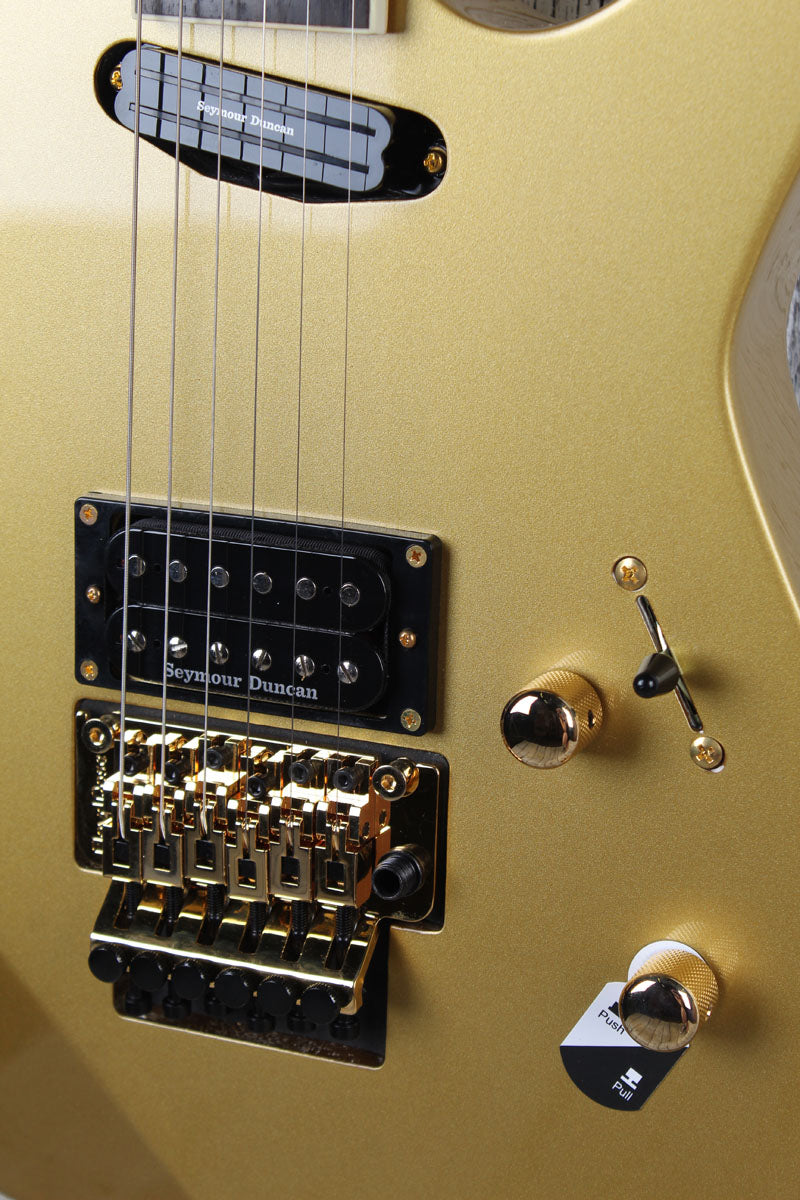 ESP LTD '87 Series Mirage Deluxe '87 Solid Body Electric Guitar Metallic Gold