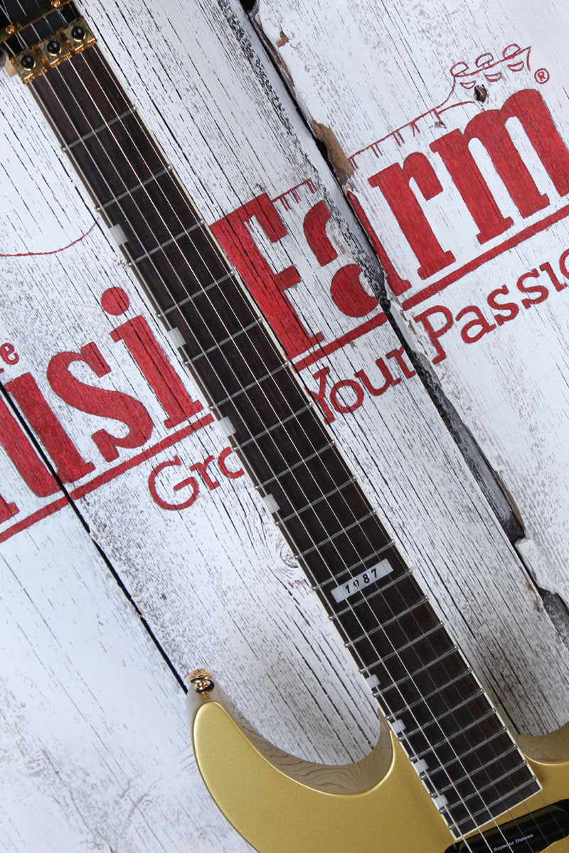 ESP LTD '87 Series Mirage Deluxe '87 Solid Body Electric Guitar Metallic Gold