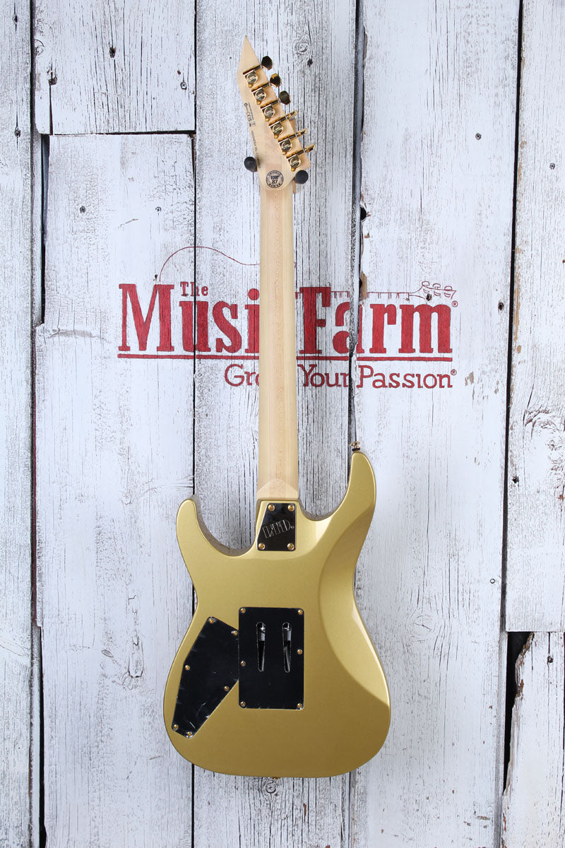 ESP LTD '87 Series Mirage Deluxe '87 Solid Body Electric Guitar Metallic Gold