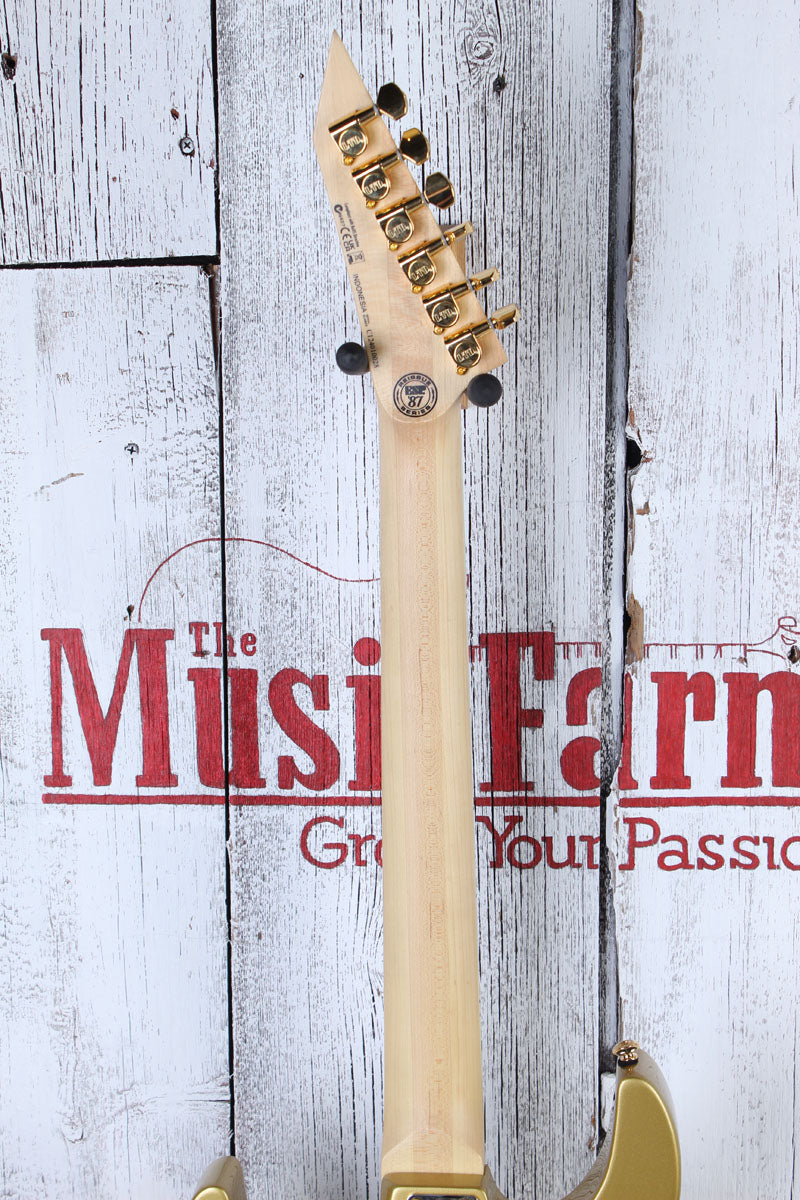 ESP LTD '87 Series Mirage Deluxe '87 Solid Body Electric Guitar Metallic Gold