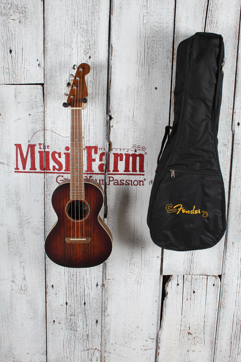 Fender Rincon Tenor Acoustic Electric Ukulele Aged Cognac Burst with Gig Bag Secondary image