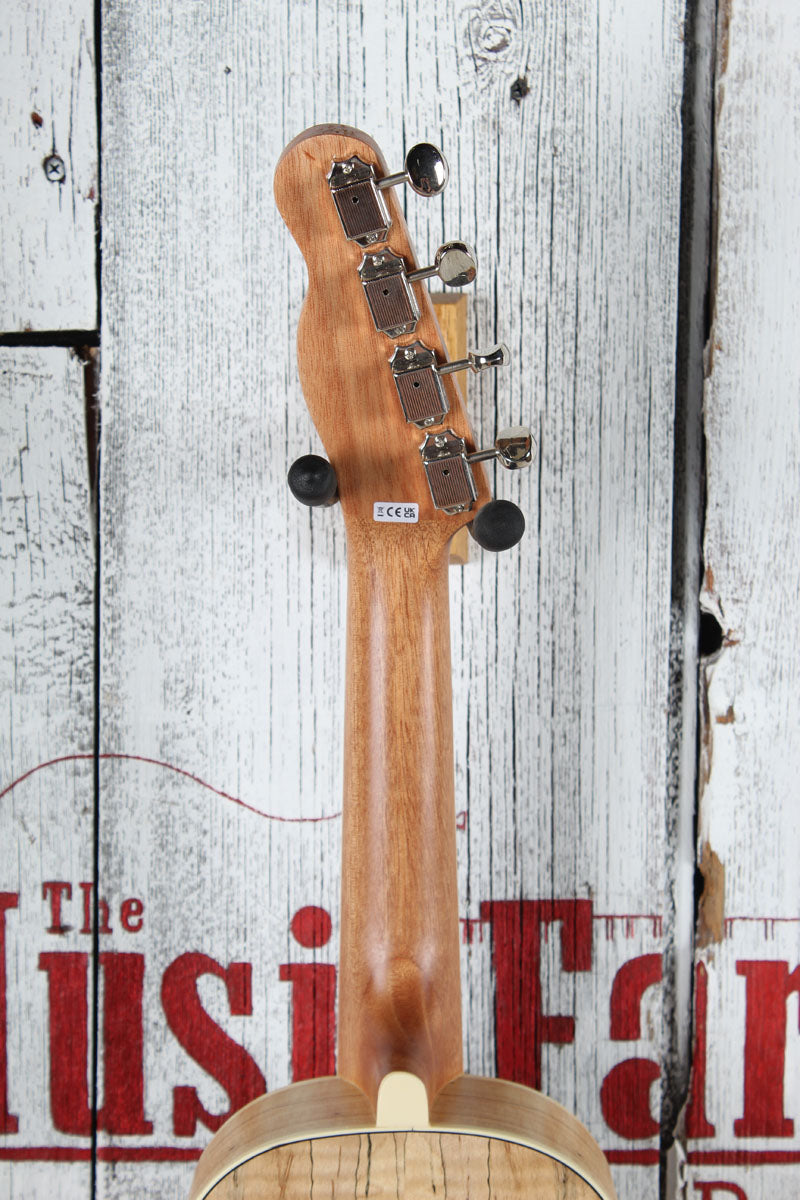 Fender California Coast Zuma Exotic Concert Ukulele Natural Spalted Maple Finish