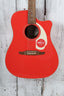 Fender California Standard Redondo CE Acoustic Guitar Spruce Top Fiesta Red