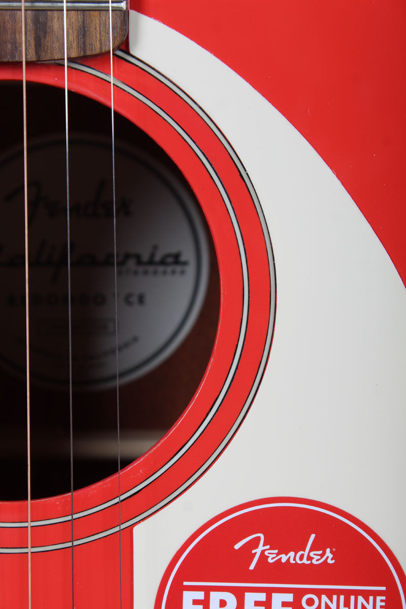 Fender California Standard Redondo CE Acoustic Guitar Spruce Top Fiesta Red