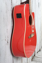 Fender California Standard Redondo CE Acoustic Guitar Spruce Top Fiesta Red