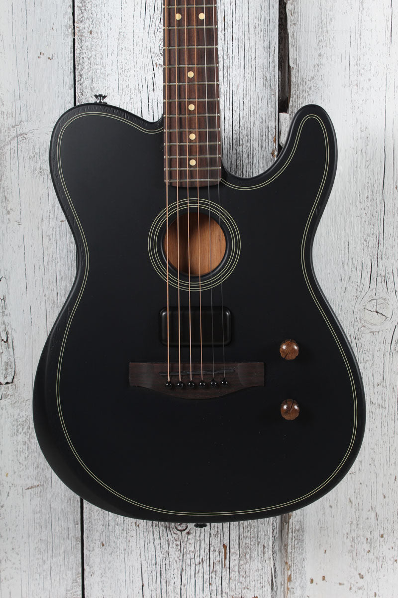 Fender Acoustasonic Standard Telecaster Acoustic Electric Guitar Black Main image