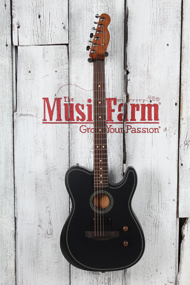 Fender Acoustasonic Standard Telecaster Acoustic Electric Guitar Black Secondary image