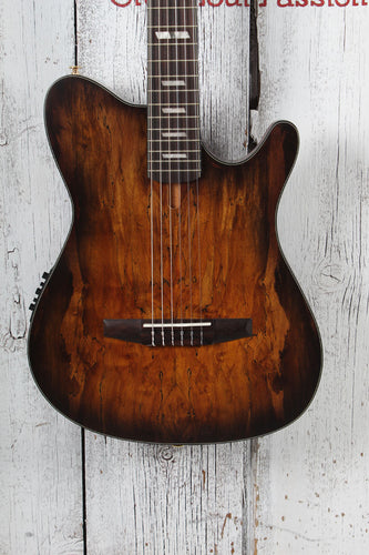 Ibanez FRH20SMN Acoustic Electric Guitar Spalt Maple Top Tobacco Burst Low Gloss