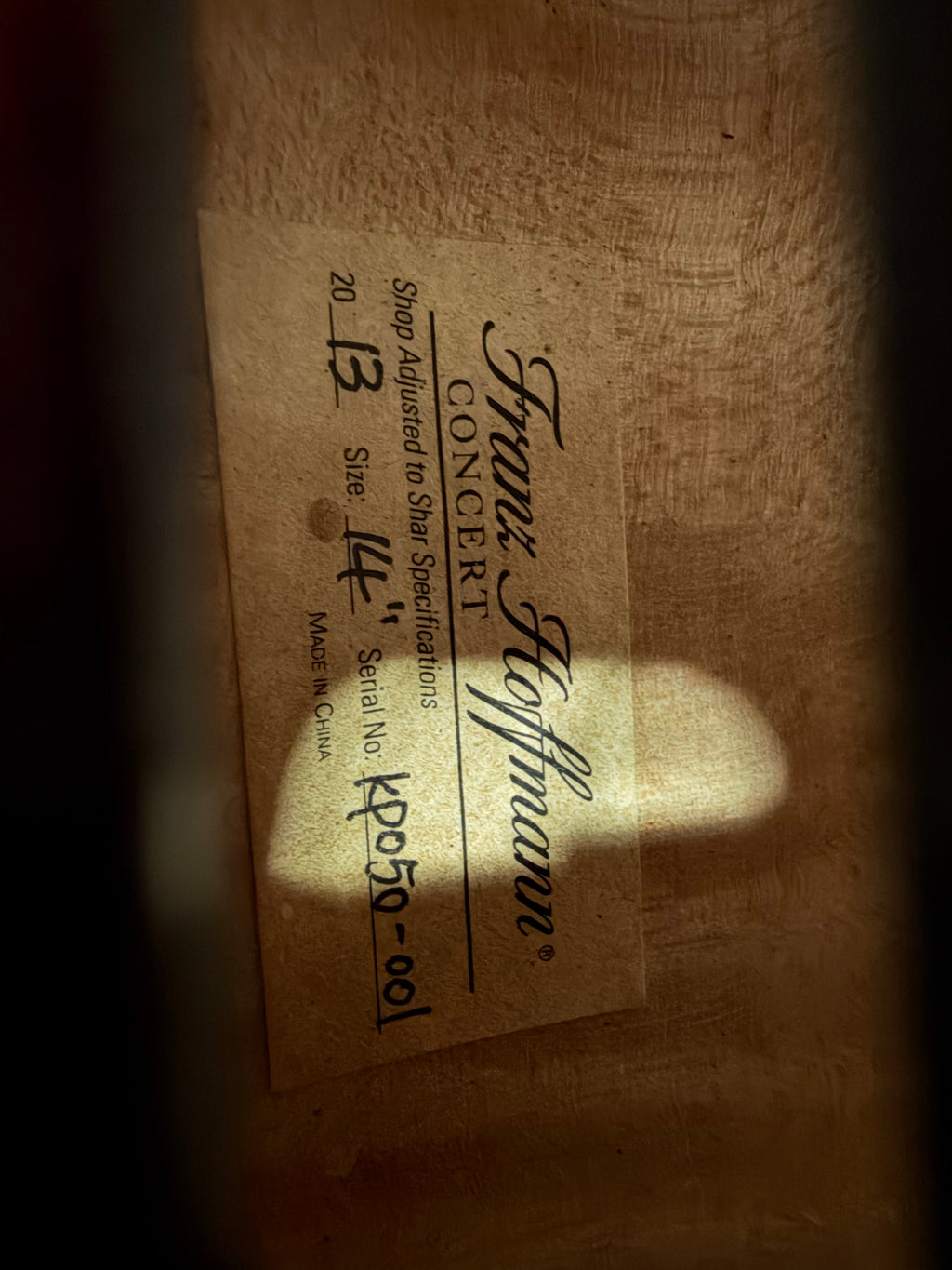Franz Hoffmann Concert Viola 14 Inch Concert Viola with Case and Bow