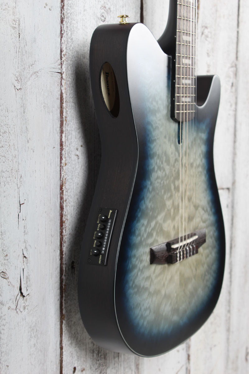 Ibanez FRH20QMN Acoustic Electric Guitar Cosmic Blue Sunburst Low Gloss