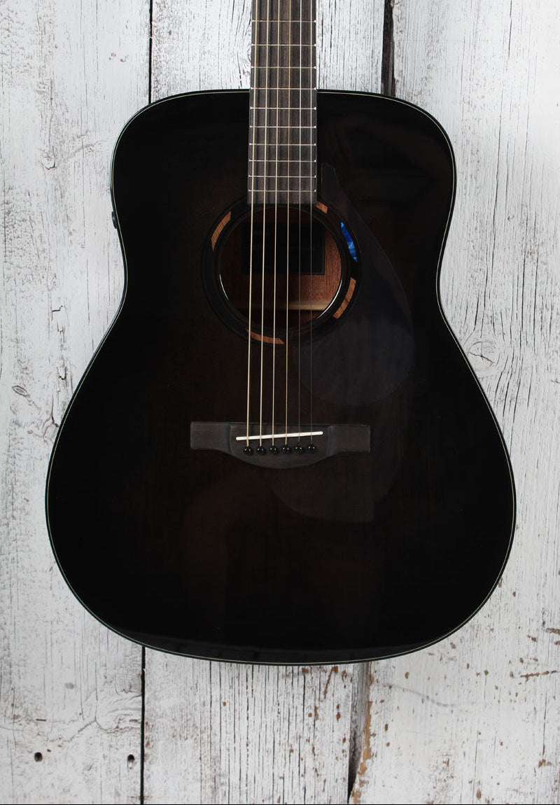 Yamaha TransAcoustic Dreadnought Acoustic Electric Guitar Trans Black w Gig Bag