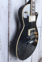 Load image into Gallery viewer, ESP LTD EC Series EC-256FM Electric Guitar Flame Maple Top See Thru Black