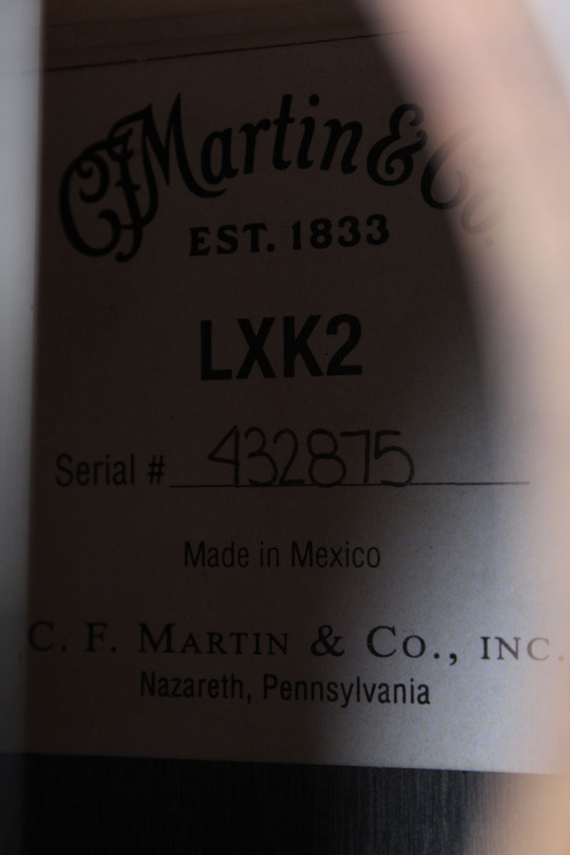 Martin LXK2 Koa Pattern Little Martin Acoustic Guitar Travel Guitar with Gig Bag