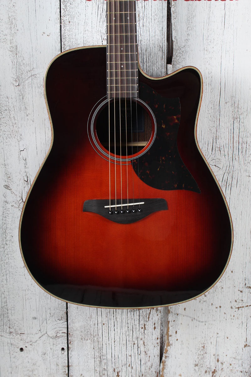 Yamaha A1R Dreadnought Cutaway Acoustic Electric Guitar Tobacco Brown Sunburst Main image