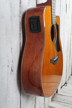 Yamaha A1M Dreadnought Cutaway Acoustic Electric Guitar Vintage Natural Finish