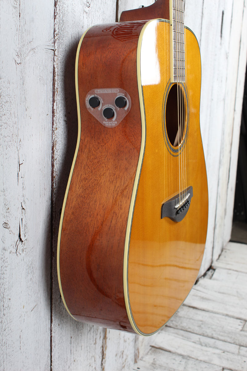 Yamaha TransAcoustic Dreadnought Acoustic Electric Guitar Vintage Tint