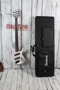 Ibanez BTB865MS Multi Scale 5 String Electric Bass Guitar Trans White with Case