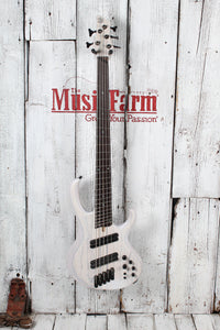 Ibanez BTB865MS Multi Scale 5 String Electric Bass Guitar Trans White with Case