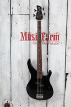 Yamaha TRBX174 Double Cutaway 4 String Electric Bass Guitar Black Finish