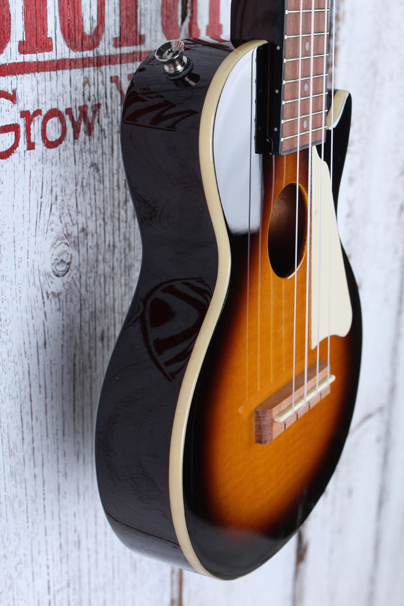Epiphone Les Paul Acoustic Electric Concert Ukulele Vintage Sunburst with Gig Bag