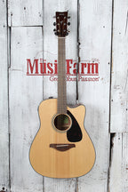 Yamaha FGX800C Dreadnought Cutaway Acoustic Electric Guitar Solid Spruce Top