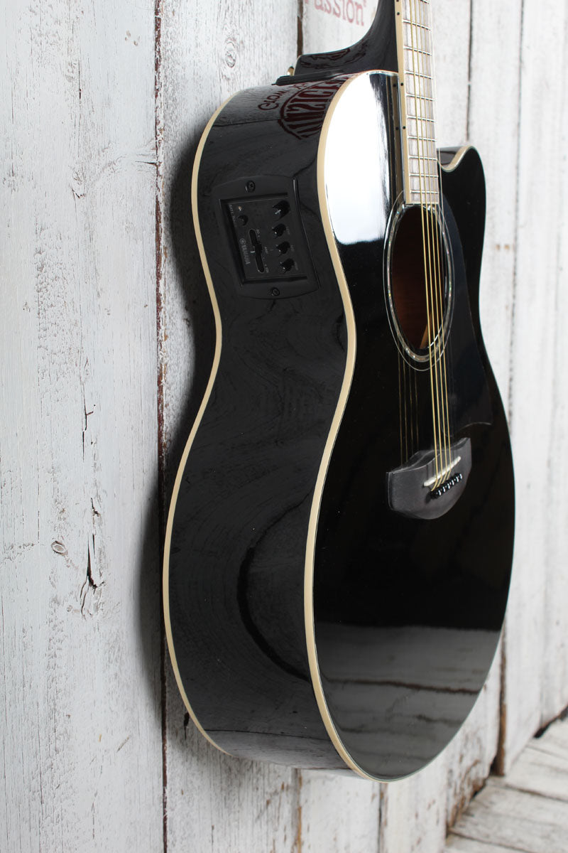 Yamaha  CPX600 BL Medium Jumbo Cutaway Acoustic Electric Guitar Black Finish