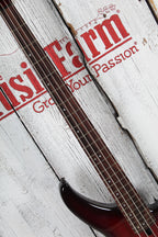 Yamaha TRBX604FM 4 String Electric Bass Guitar Flame Maple Top Dark Red Burst
