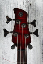 Yamaha TRBX604FM 4 String Electric Bass Guitar Flame Maple Top Dark Red Burst