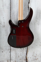 Yamaha TRBX604FM 4 String Electric Bass Guitar Flame Maple Top Dark Red Burst