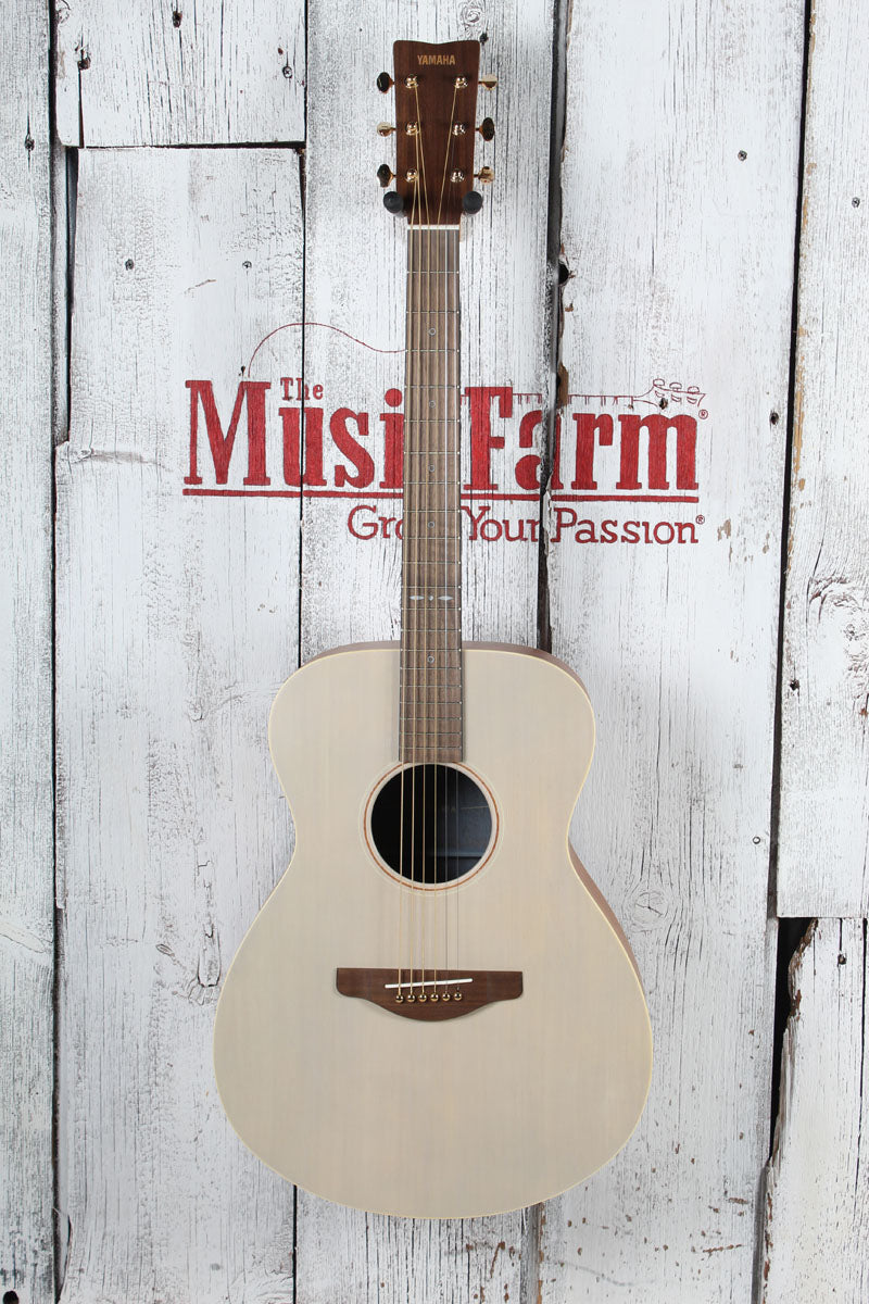 Yamaha Storia I Concert Body Acoustic Electric Guitar Off White Semi Gloss Secondary image