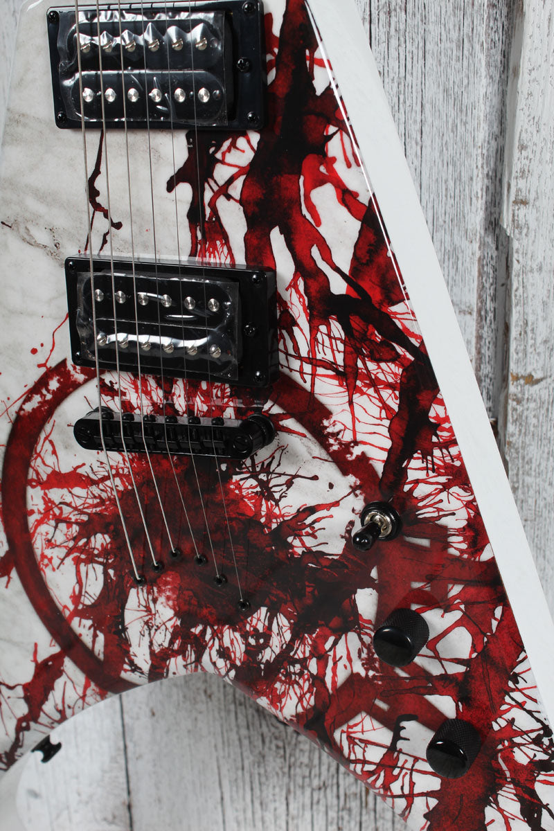 Dean Michael Amott Tyrant X Splatter Electric Guitar Custom Splatter Graphic