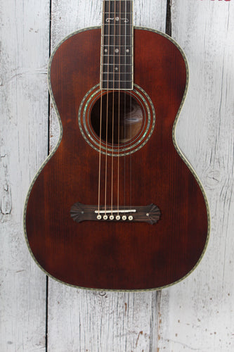 Washburn R310K Victorian Parlor Acoustic Guitar Natural Antique Matte w Gig Bag