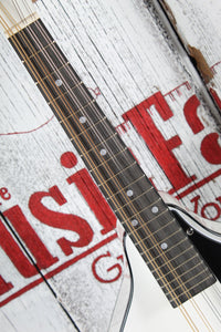 Oscar Schmidt OM10E Acoustic Electric A Style Mandolin White Finish